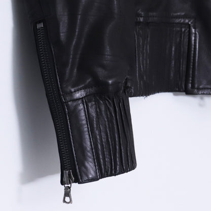 ISAMUKATAYAMA BACKLASH Oil Calf Leather Jacket Black Size 2