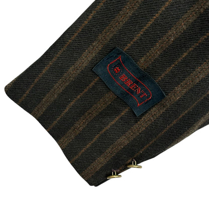 BRENT 50s-60s Double-breasted Striped Jacket Multi Size 42L