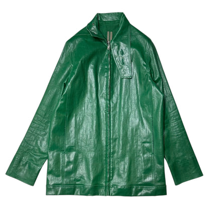 Rick Owens DRKSHDW 18SS Coated Zip Denim Jacket Green Size S