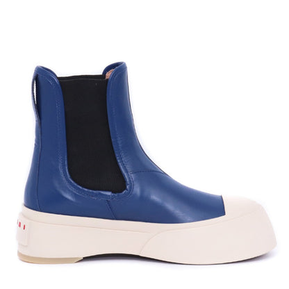MARNI CHELSEA BOOT Nappa Leather Chelsea Boots Blue Size 35