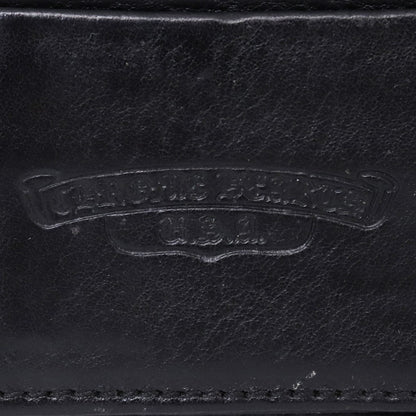 CHROME HEARTS Wave Cross Button Wallet Black Size F