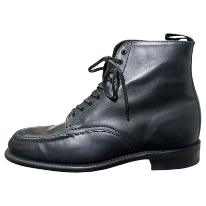 SANDERS B.G.S Apron Derby Boots Black U-Tip Size 6 1/2