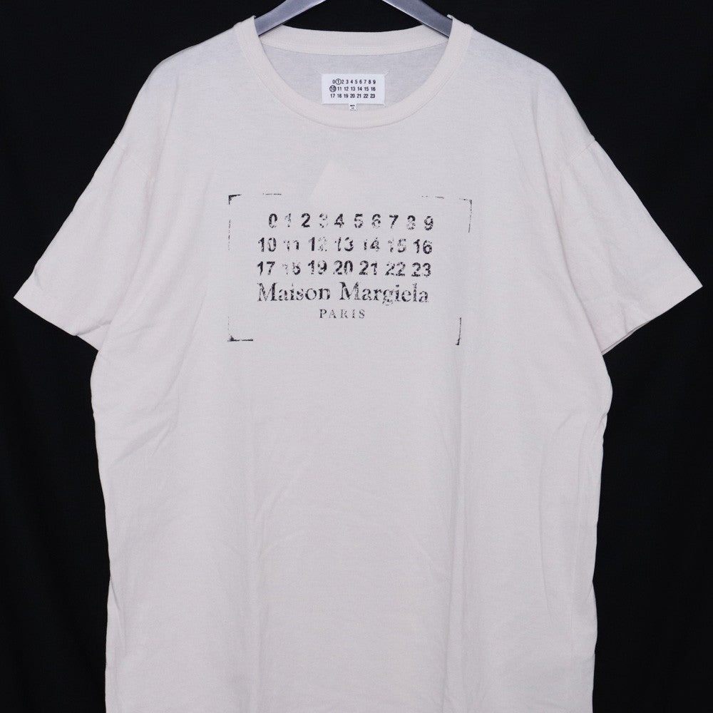 MAISON MARGIELA Stamp Logo T-Shirt Ivory Size L