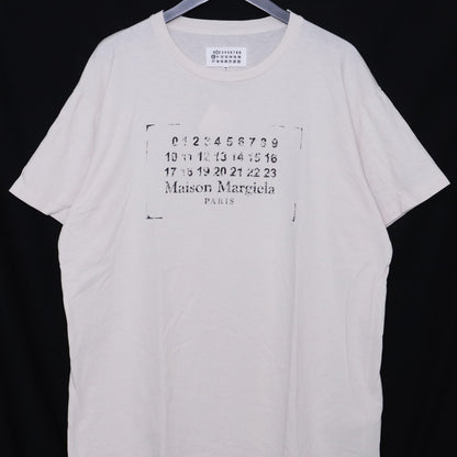 MAISON MARGIELA Stamp Logo T-Shirt Ivory Size L