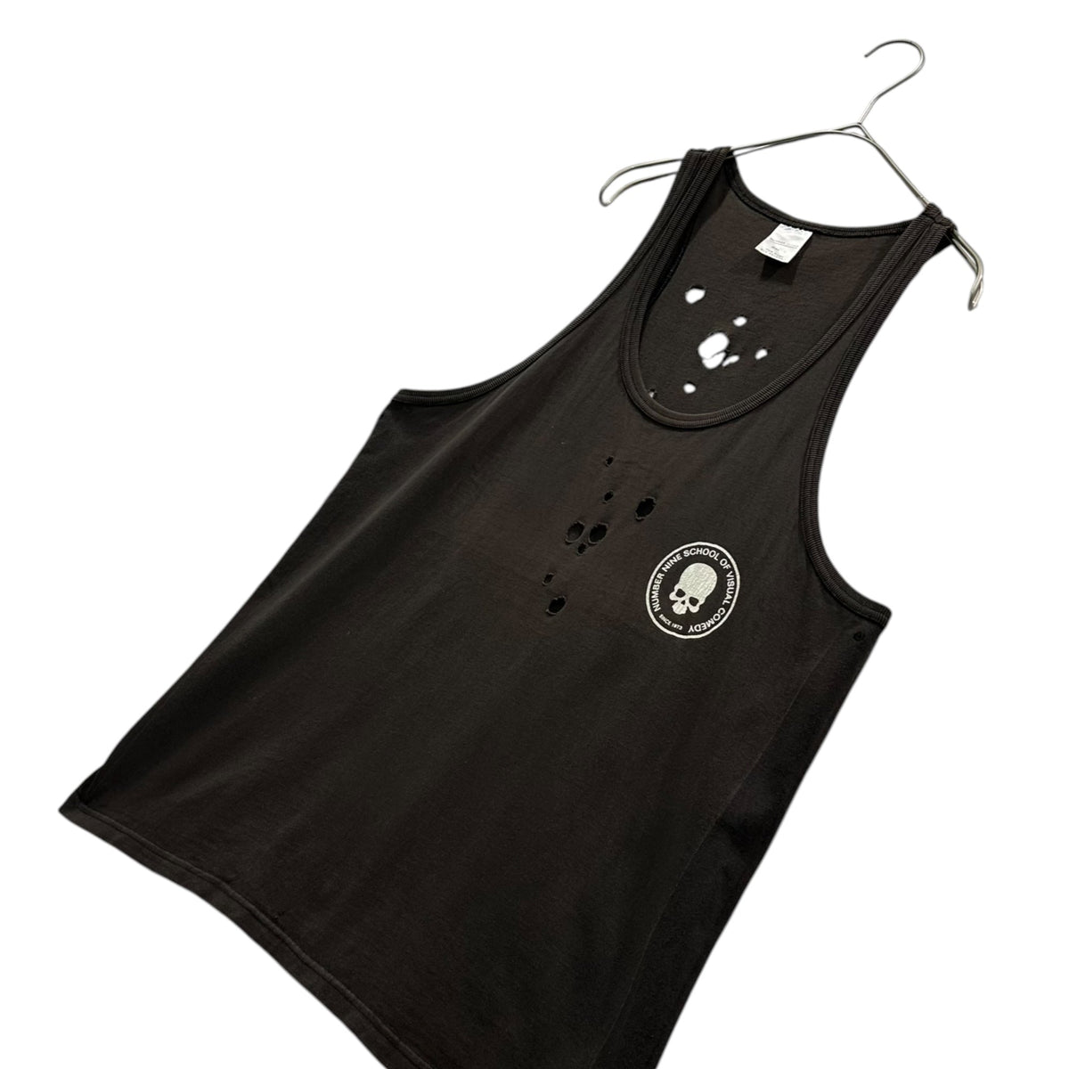 NUMBER (N)INE 01SS "TIME" Perforated Skull Tank Top Size 4