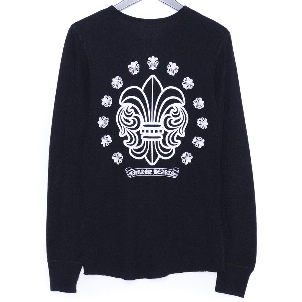 CHROME HEARTS Old BS Fleur Thermal Long Sleeve T-Shirt Black Size S
