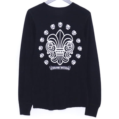 CHROME HEARTS Old BS Fleur Thermal Long Sleeve T-Shirt Black Size S