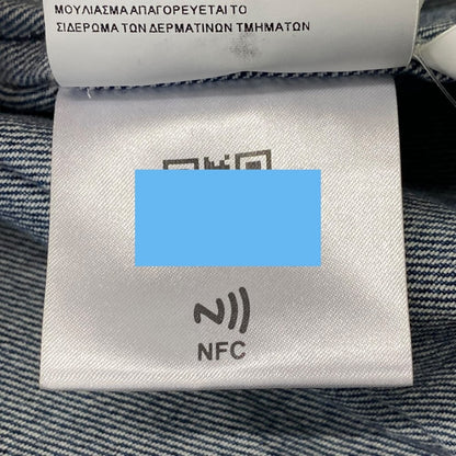 PRADA 2021 Triangle Logo Zip Denim Jacket Indigo Size S