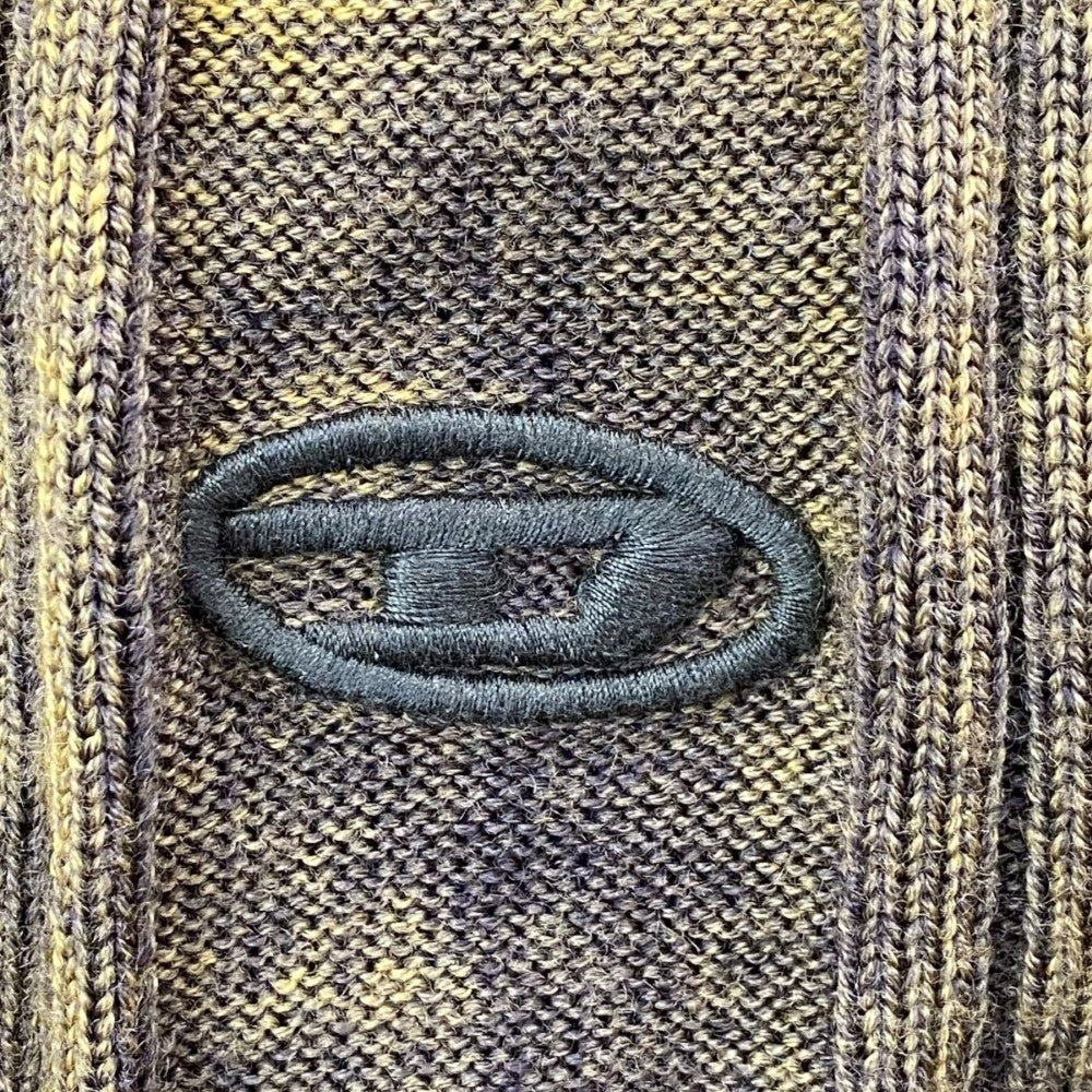 DIESEL K-ANDELERO Crew Neck Knit Sweater Yellow Size XL