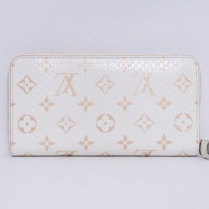 LOUIS VUITTON Monogram Zippy Python Wallet White Size F