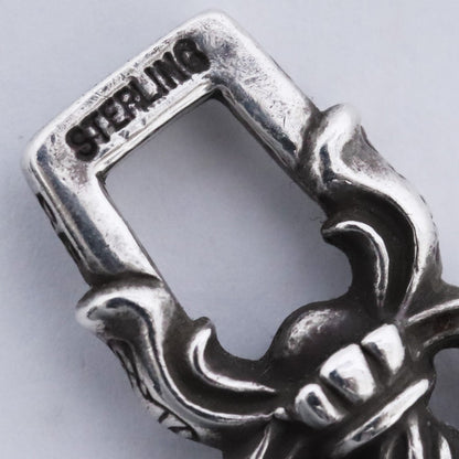 CHROME HEARTS DAGGER HEART Necklace Pendant Silver Size F