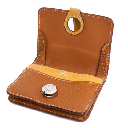 HERMES Dogon Compact Coin Wallet Brown Size ONE SIZE