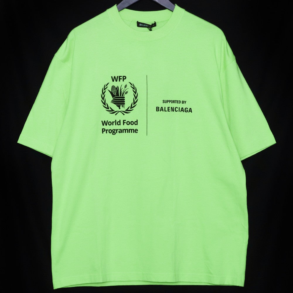 BALENCIAGA WFP Printed Oversized T-Shirt Green Size S