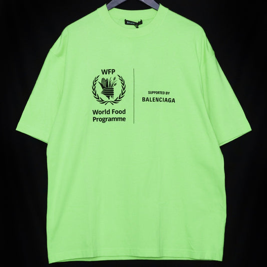 BALENCIAGA WFP Printed Oversized T-Shirt Green Size S