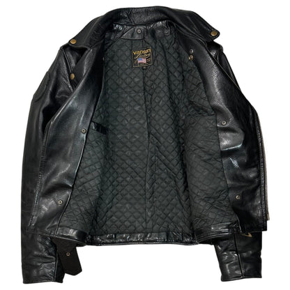 VANSON TYPE C2 Double Rider Leather Jacket Black Size 38