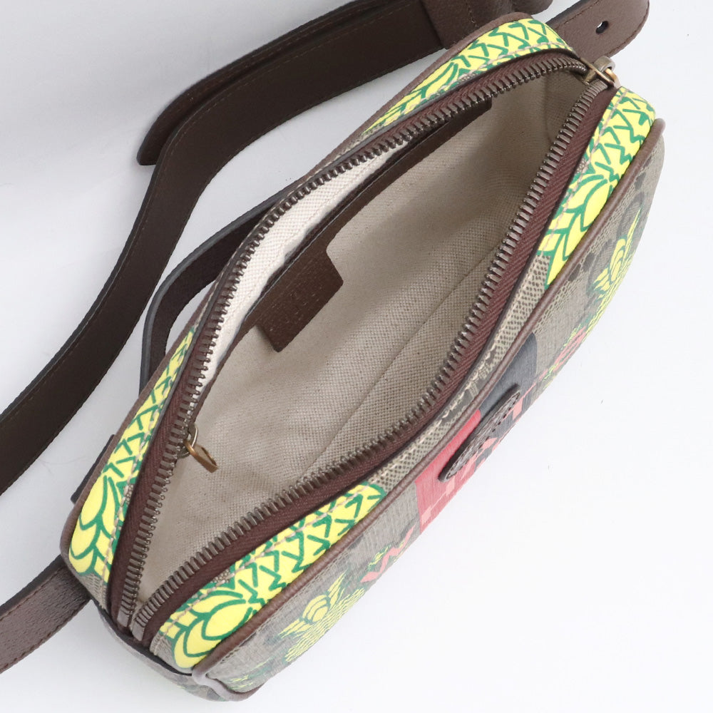 GUCCI ARIA 100th Pineapple GG Supreme Belt Bag Brown Size 95