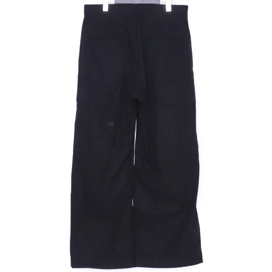 ALMOSTBLACK 25SS Black Woven Wide 6-Pocket Pants Size 2