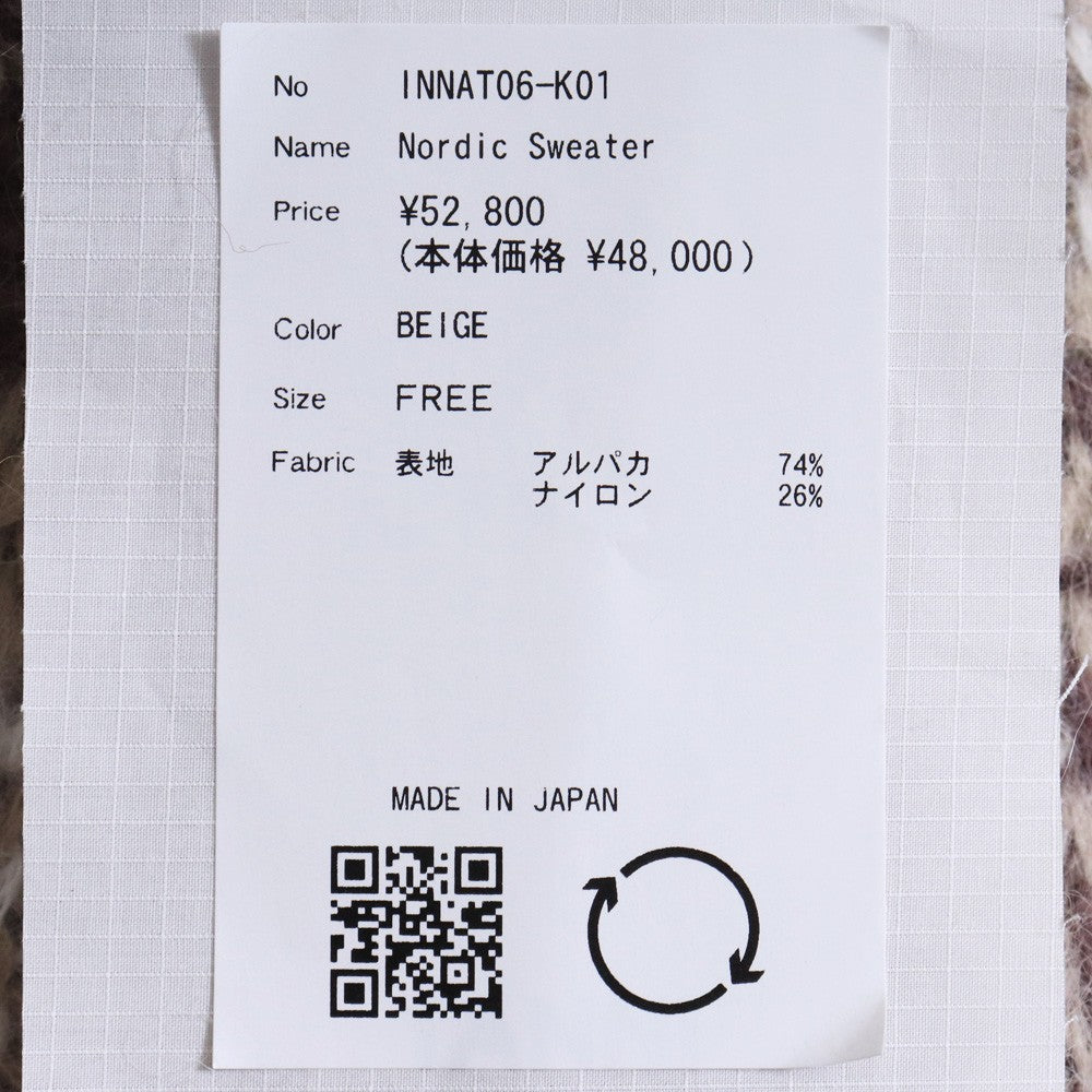 Innat 24AW Nordic Sweater Beige Free Size