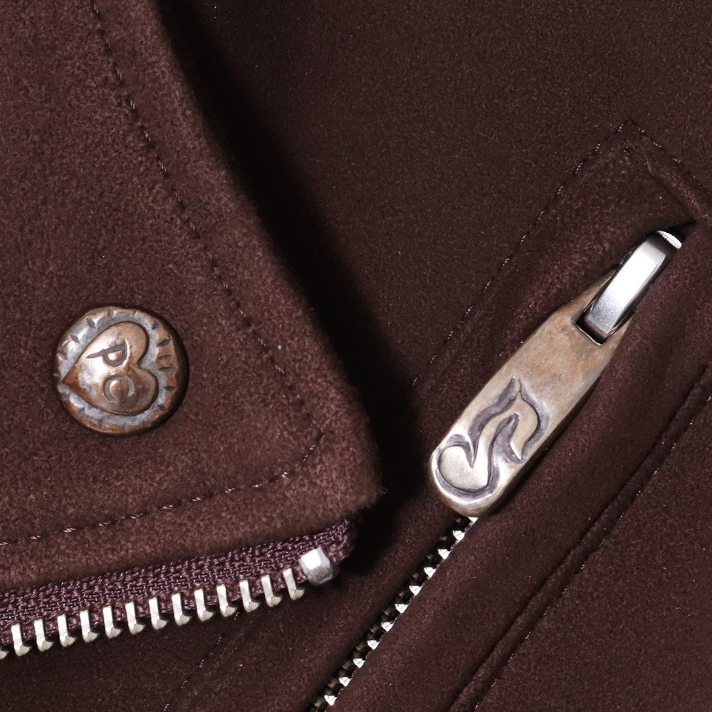 PORTER CLASSIC Leather Suede Riders Jacket Brown Size M