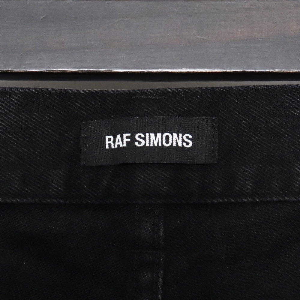 RAF SIMONS 17SS Black Regular Fit Patch Jeans Size 28