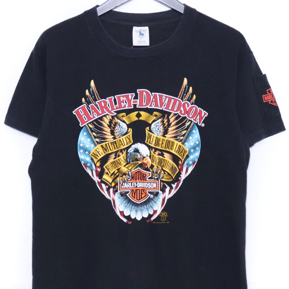 HARLEY-DAVIDSON 1988 Vintage Eagle T-Shirt Black Size M