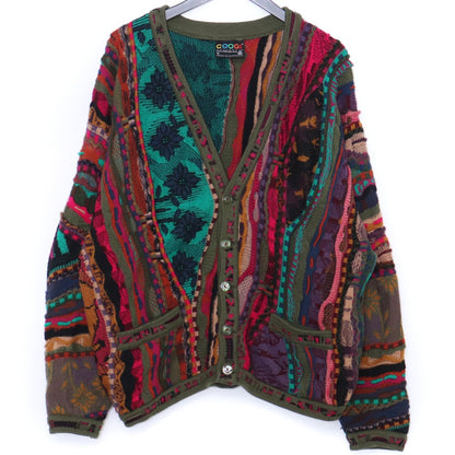 COOGI 3D Knit Cardigan Multi Wool Size M