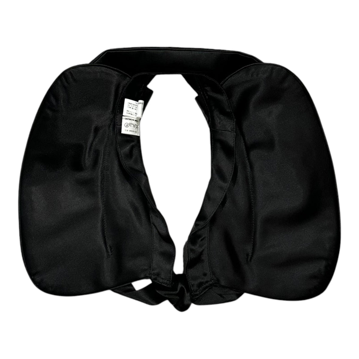 COMME des GARCONS Satin Layered Collar Black Size XS