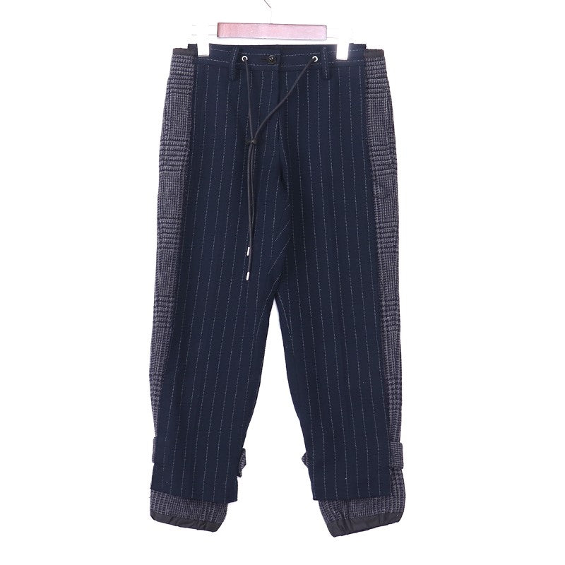 SACAI 18AW Stripe Trousers Navy Size 1
