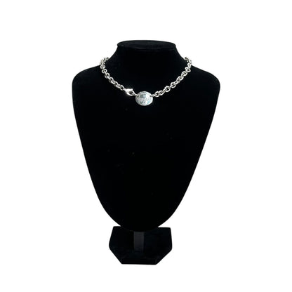 TIFFANY & CO. Round Return to Chain Silver Necklace