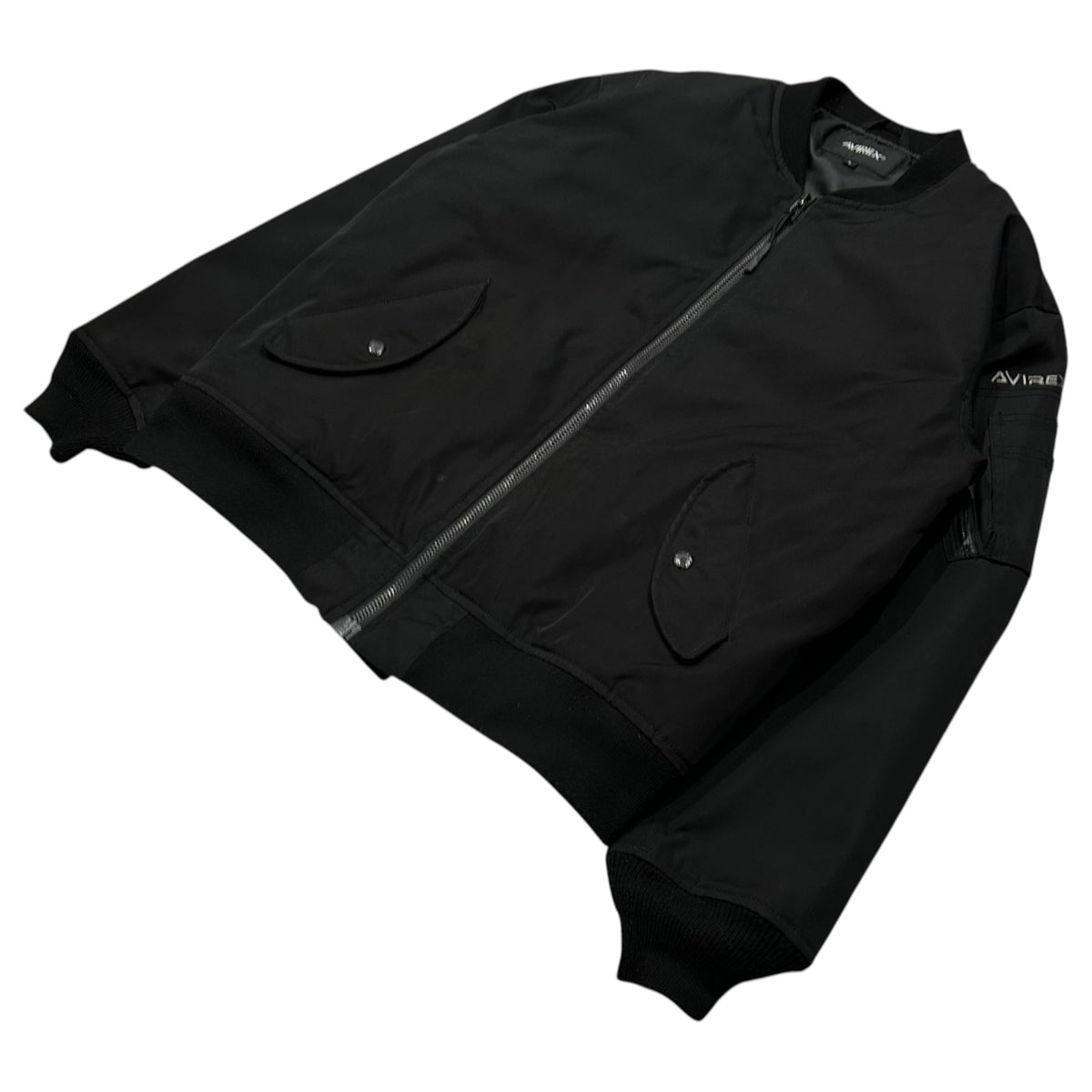 AVIREX Padded Oversized MA-1 Bomber Jacket Black Size L