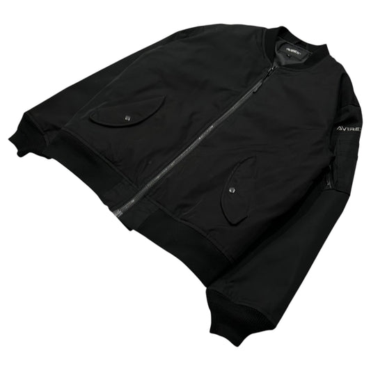 AVIREX Padded Oversized MA-1 Bomber Jacket Black Size L