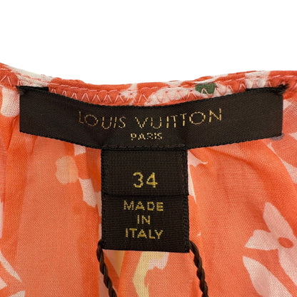 LOUIS VUITTON Halter-Neck Monogram Cotton Dress Size 34