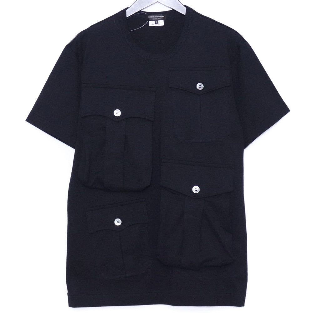 COMME DES GARCONS HOMME PLUS 25AW Flap T-Shirt Black Size S
