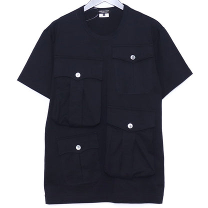 COMME DES GARCONS HOMME PLUS 25AW Flap T-Shirt Black Size S