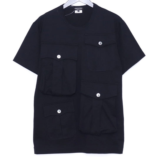 COMME DES GARCONS HOMME PLUS 25AW Flap T-Shirt Black Size S
