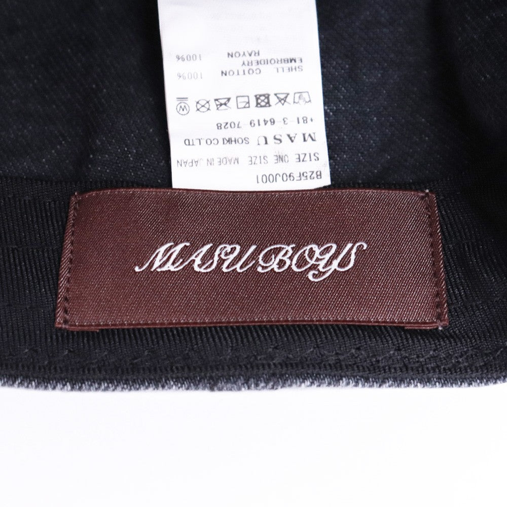 MASU 25AW MB Embroidery Logo Cap Black Size ONE SIZE