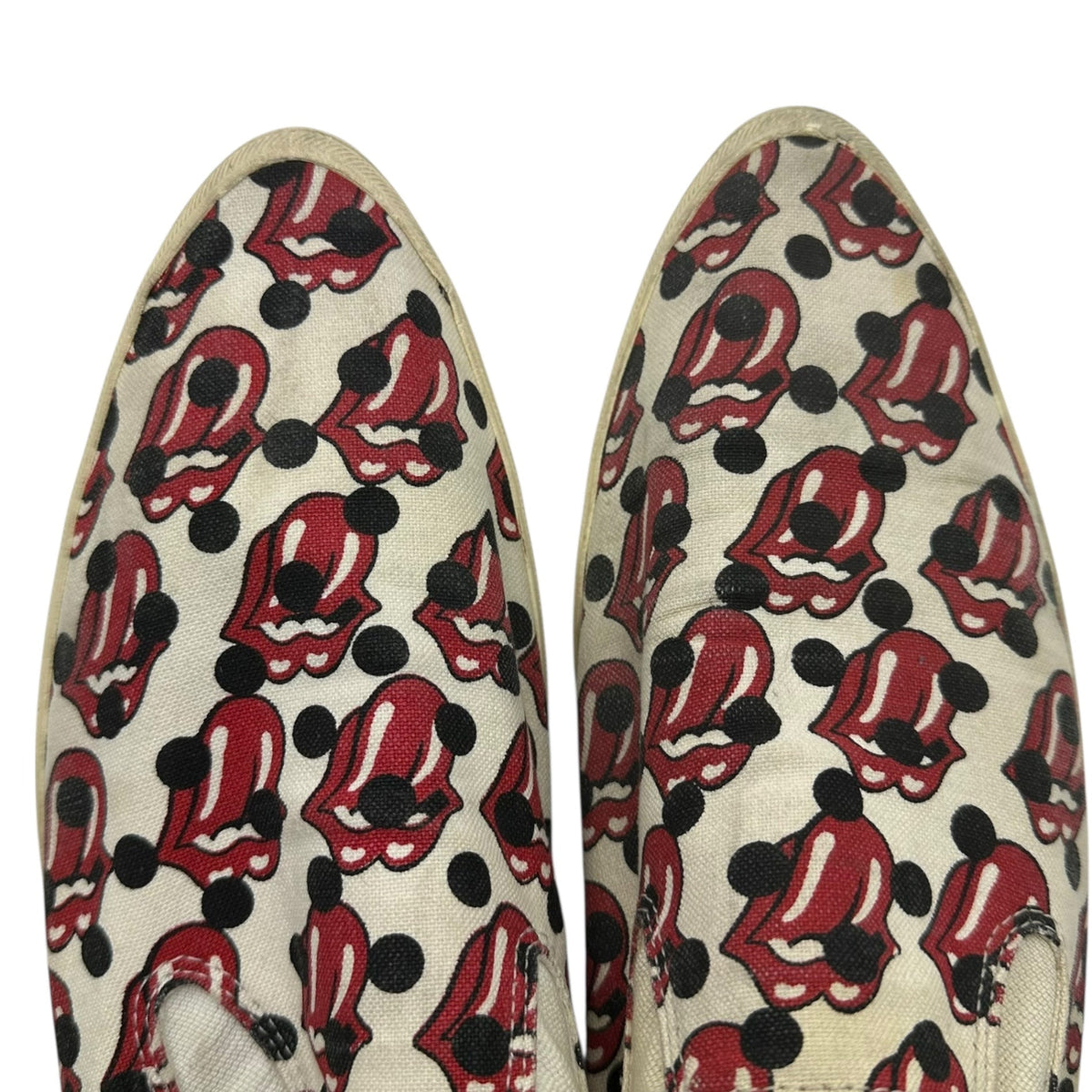 COMME des GARCONS HOMME PLUS 06SS Ivory Red Sneakers Size 27.0cm