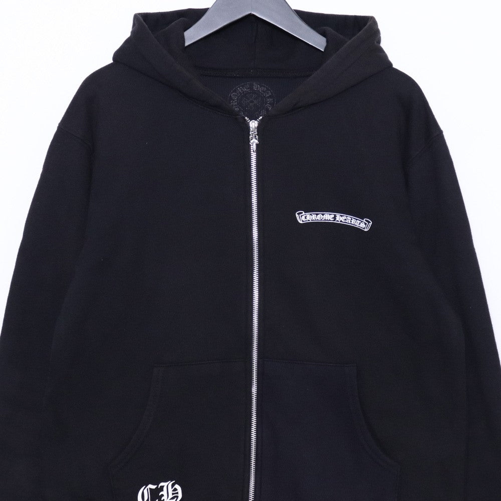 CHROME HEARTS Double Face Dagger Zip Up Hoodie Size M