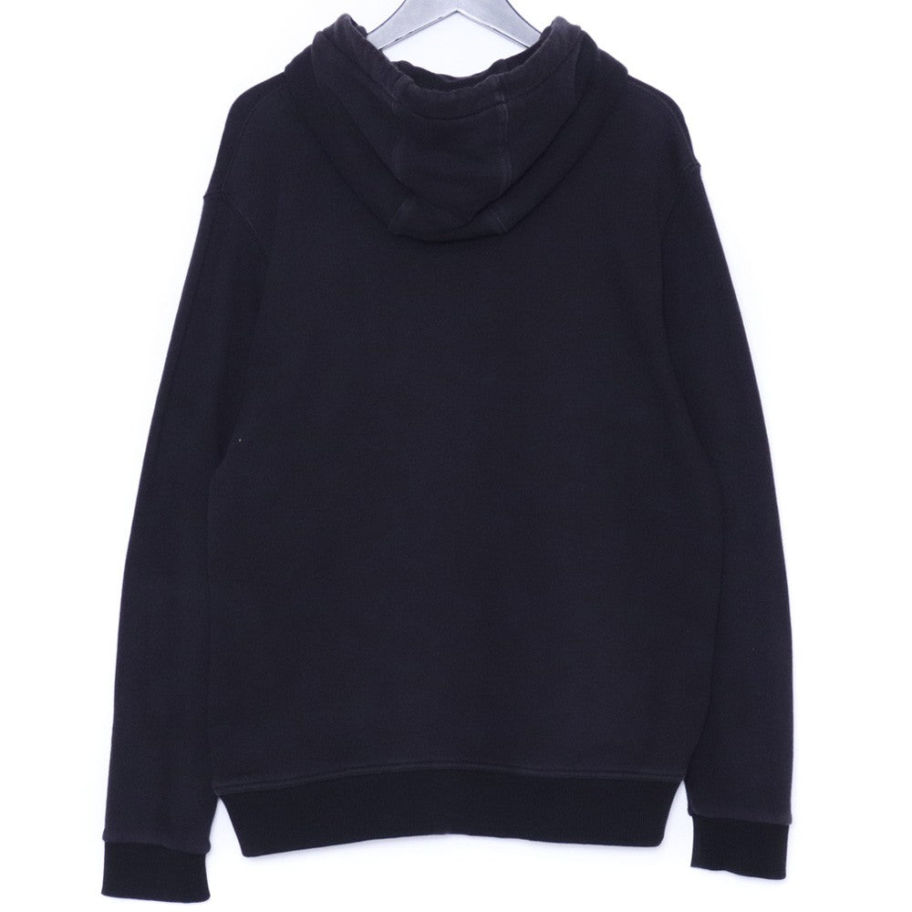 BURBERRY Front Logo Cotton Hoodie Black Size M