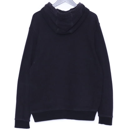 BURBERRY Front Logo Cotton Hoodie Black Size M