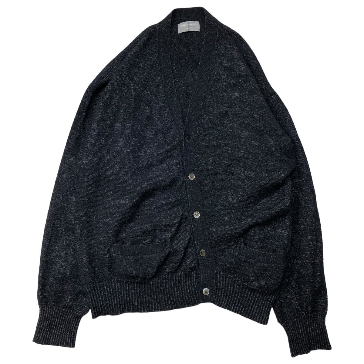 COMME des GARCONS HOMME 80s Oversized Wool Dark Navy Cardigan