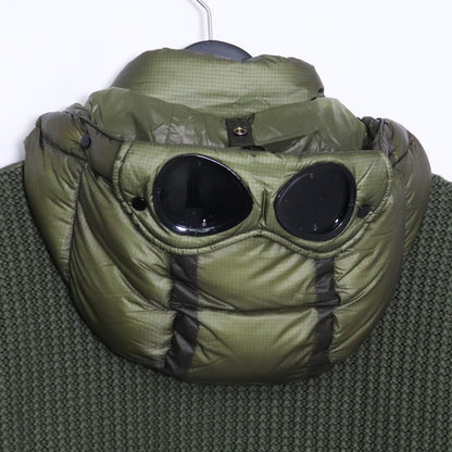 C.P. COMPANY Goggle Down Knit Jacket Khaki Size M