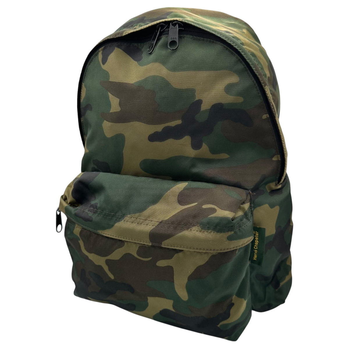 Herve Chapelier Camouflage Nylon Daypack Khaki Backpack
