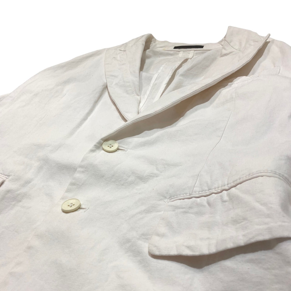 Y's for men 90s-00s Cotton Bondage Jacket Off-White