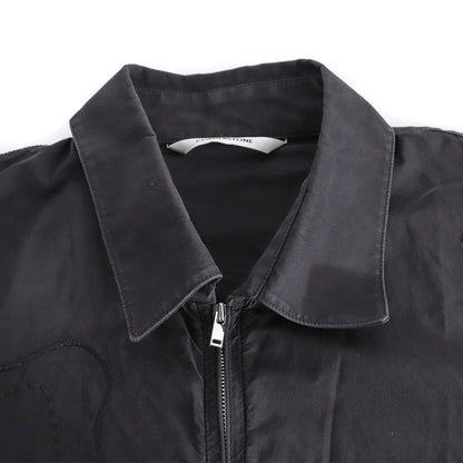 CORNERSTONE Short Sleeve Zip Button-Up Shirt Size 46