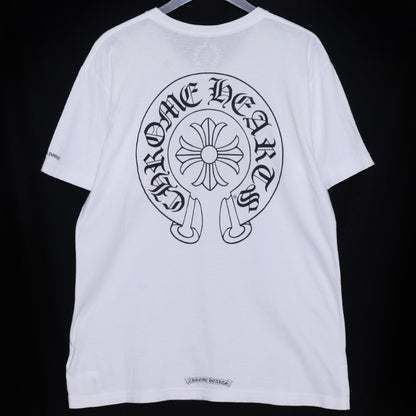 Chrome Hearts Back Horseshoe Print T-Shirt White Size L