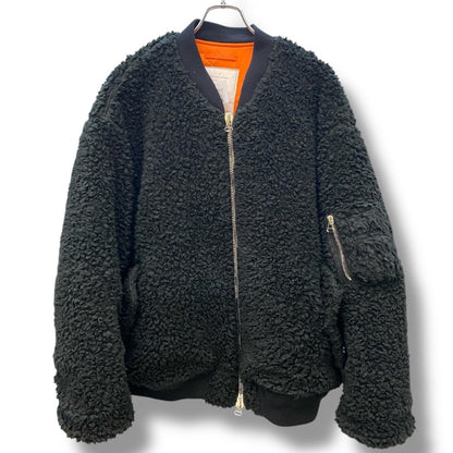 READYMADE Teddy Jesse Fleece Boa Jacket Black Size 3