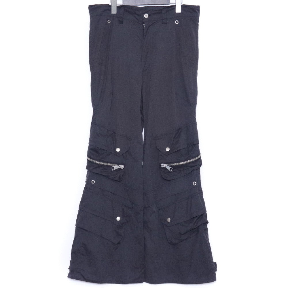 A.F ARTEFACT 25SS Nylon Baggy Cargo Pants Black Size 1