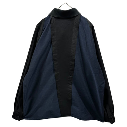 ISSEY MIYAKE Two-Tone Fly-Front Wide Shirt Multi Size 2