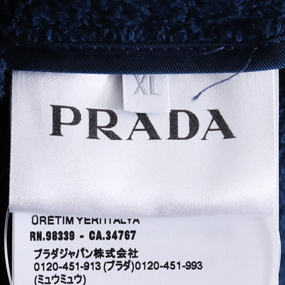 PRADA 22SS Terry Bowling Shirt Triangle Logo Navy Size XL